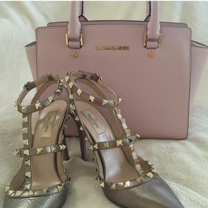 Valentino Rockstud Metallic Heels